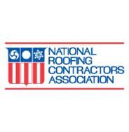 Logo for the National Roofing Contractors Association: red, white, and blue design with text.