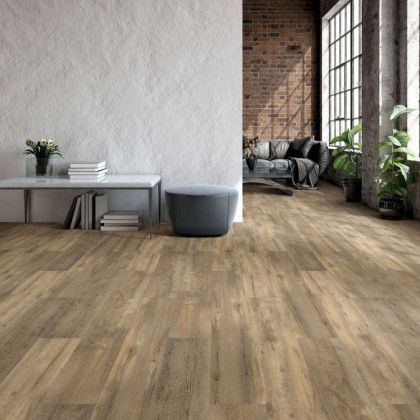 A living room with hardwood floors and a couch.