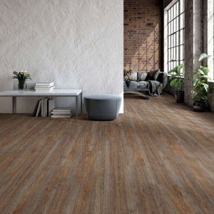 A living room with a wooden floor and a couch.
