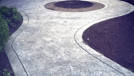Concrete walkway