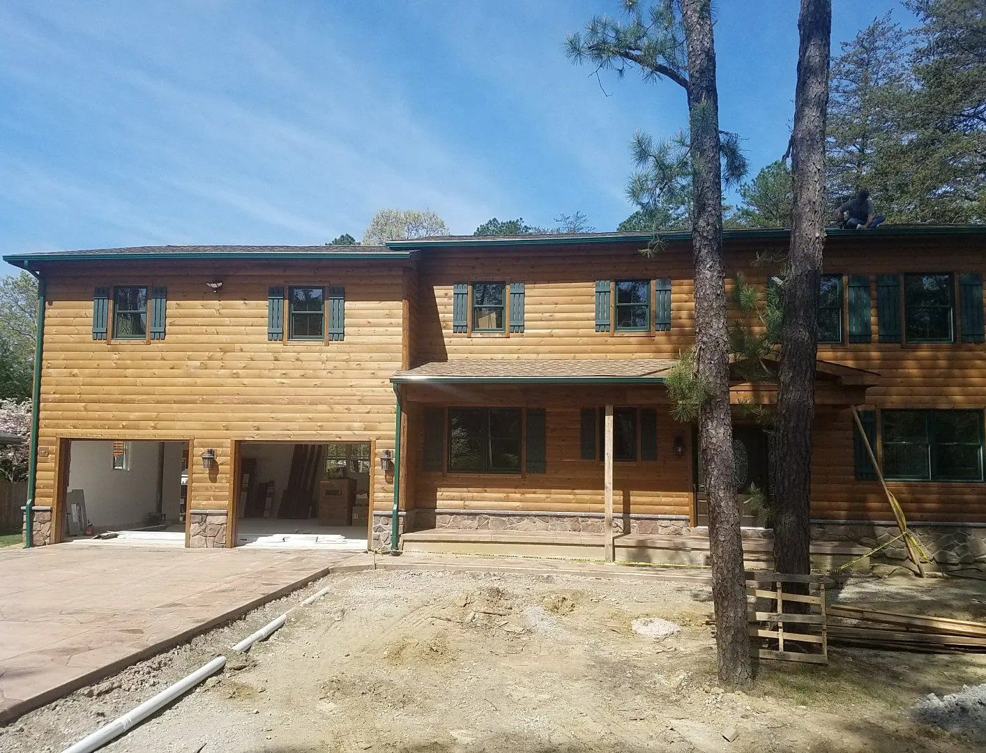 Big house with gutter