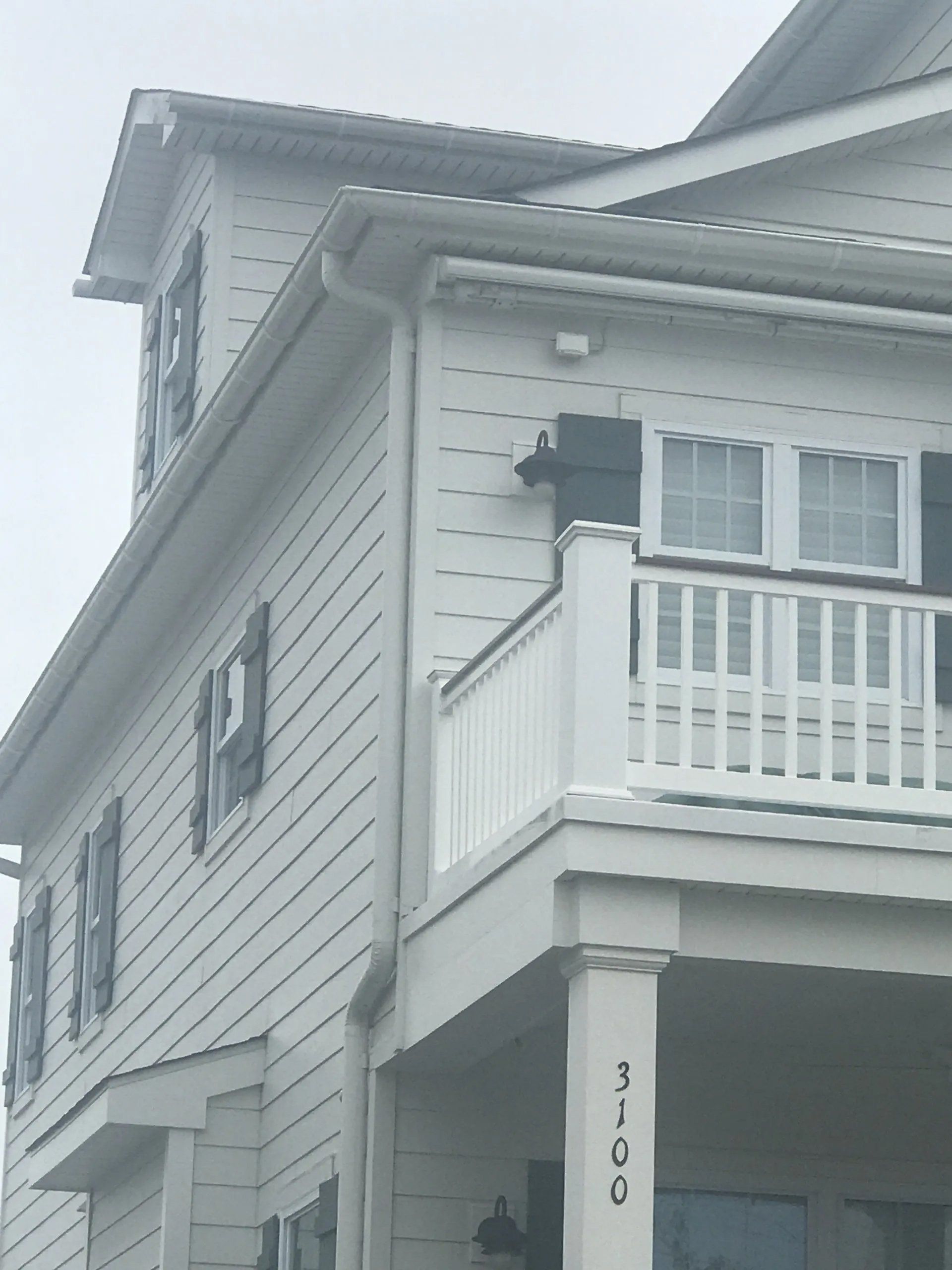 Big house with gutter