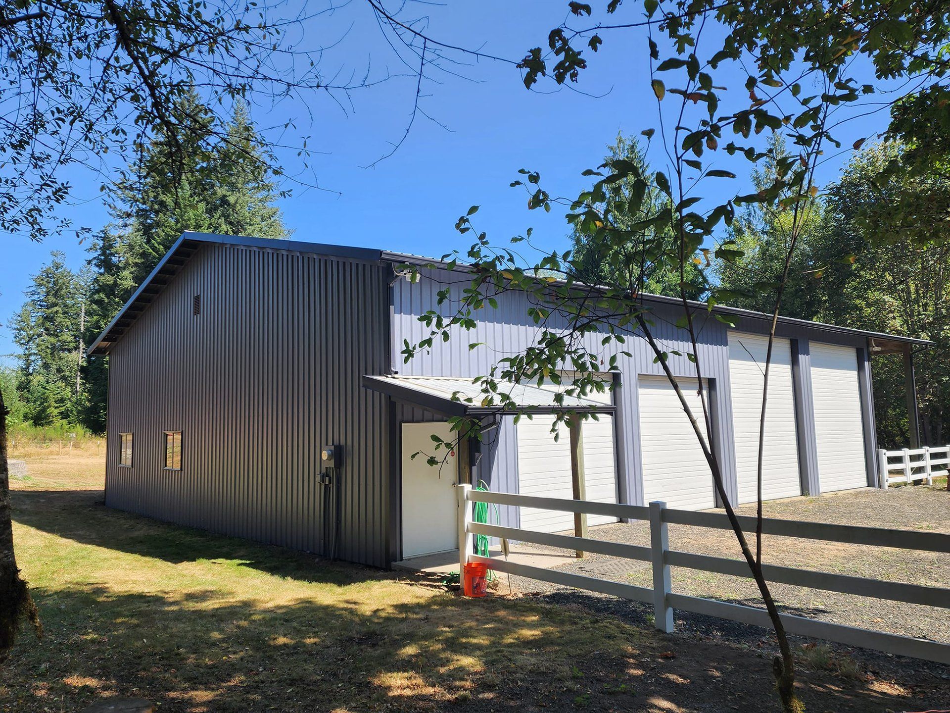 After painting a parking shed