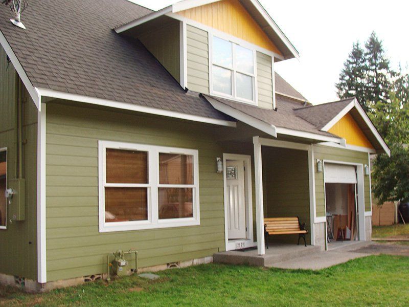 House with yellow and green colors