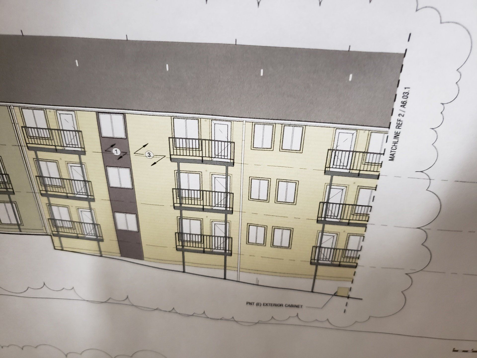 Building plan of a residential building
