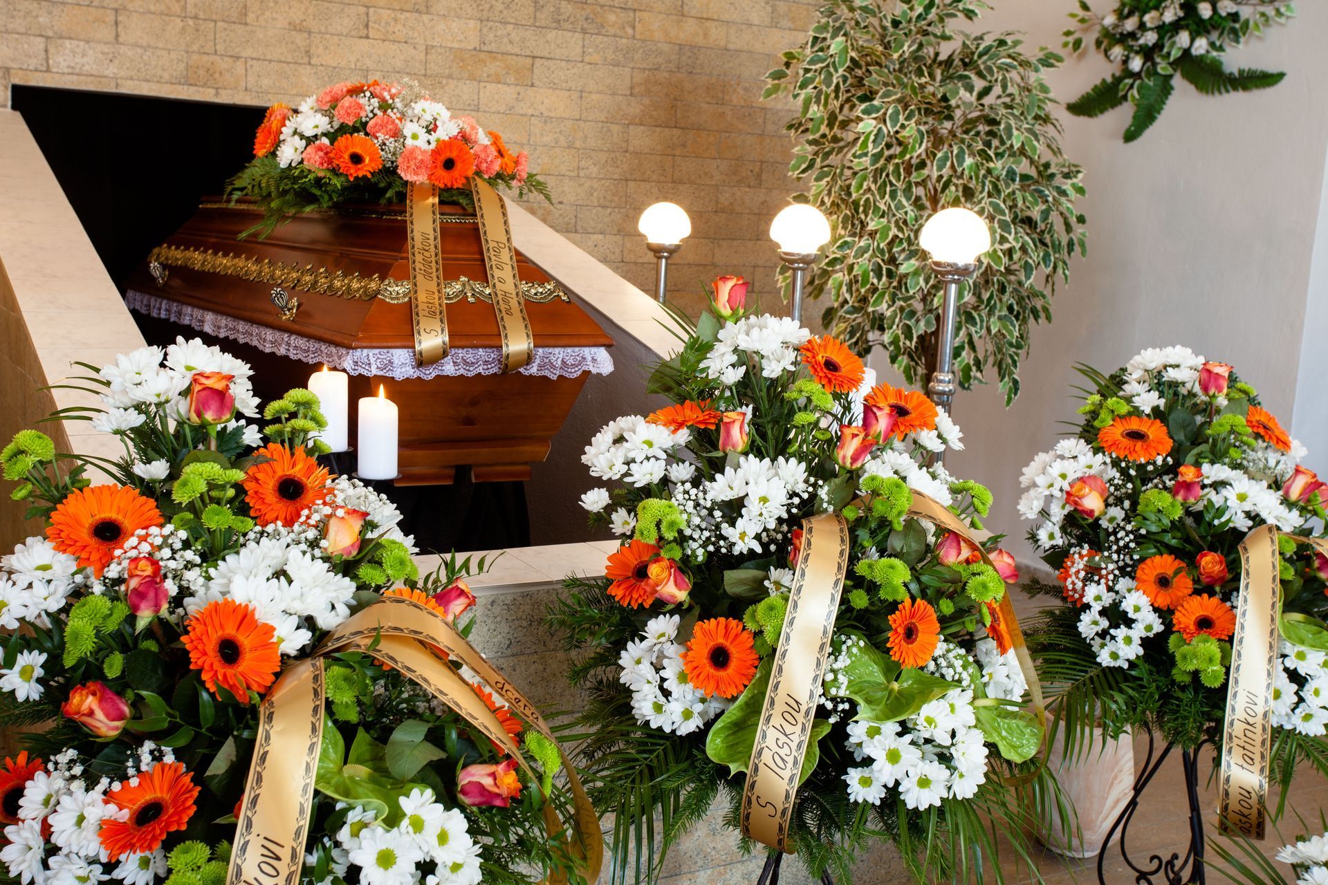 casket spray flowers