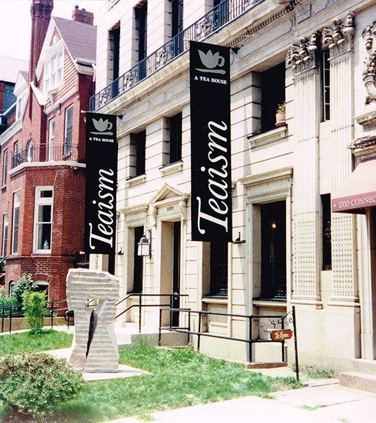 A building with a sign that says Teasm on it.