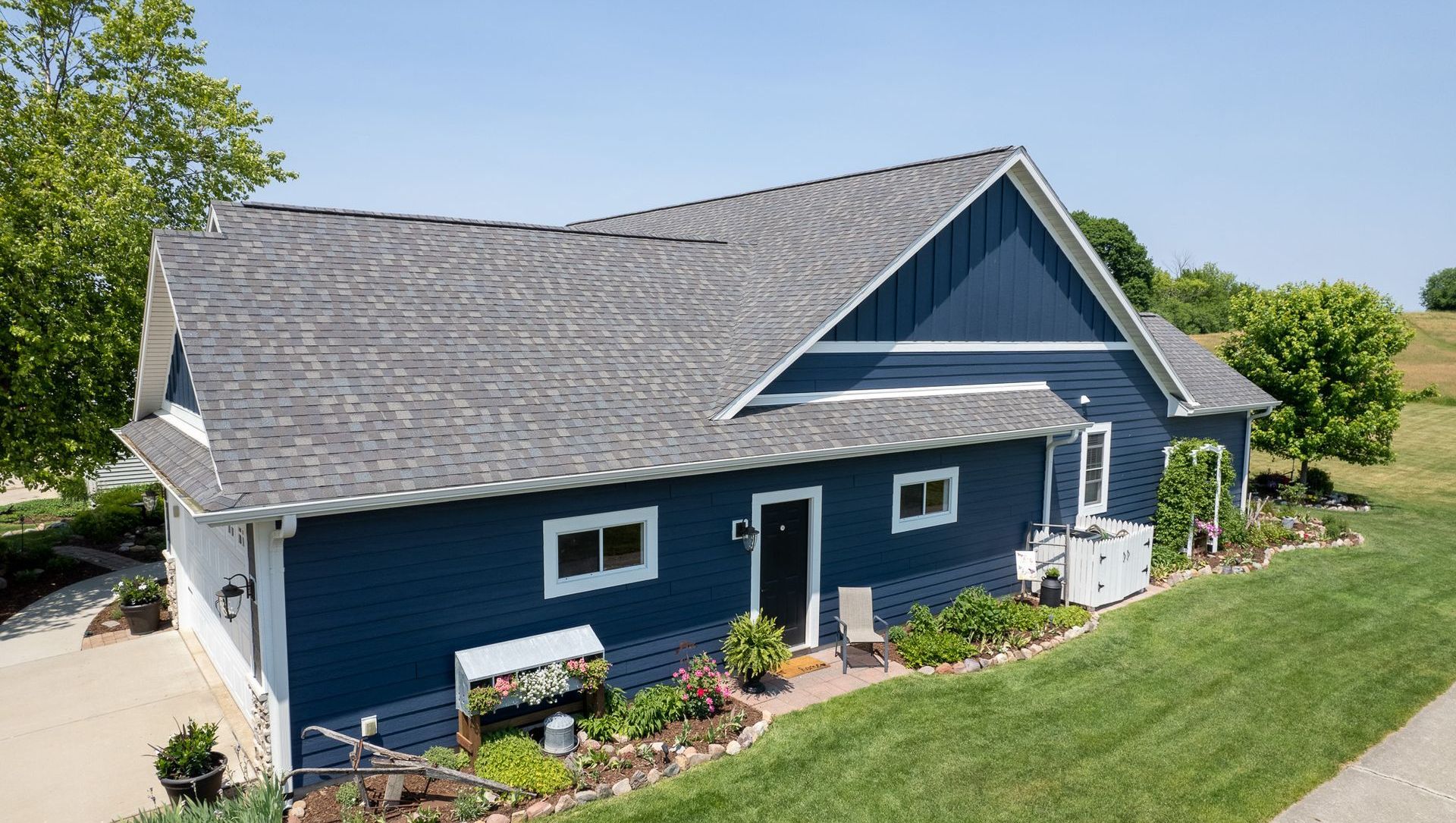 House with siding and windows