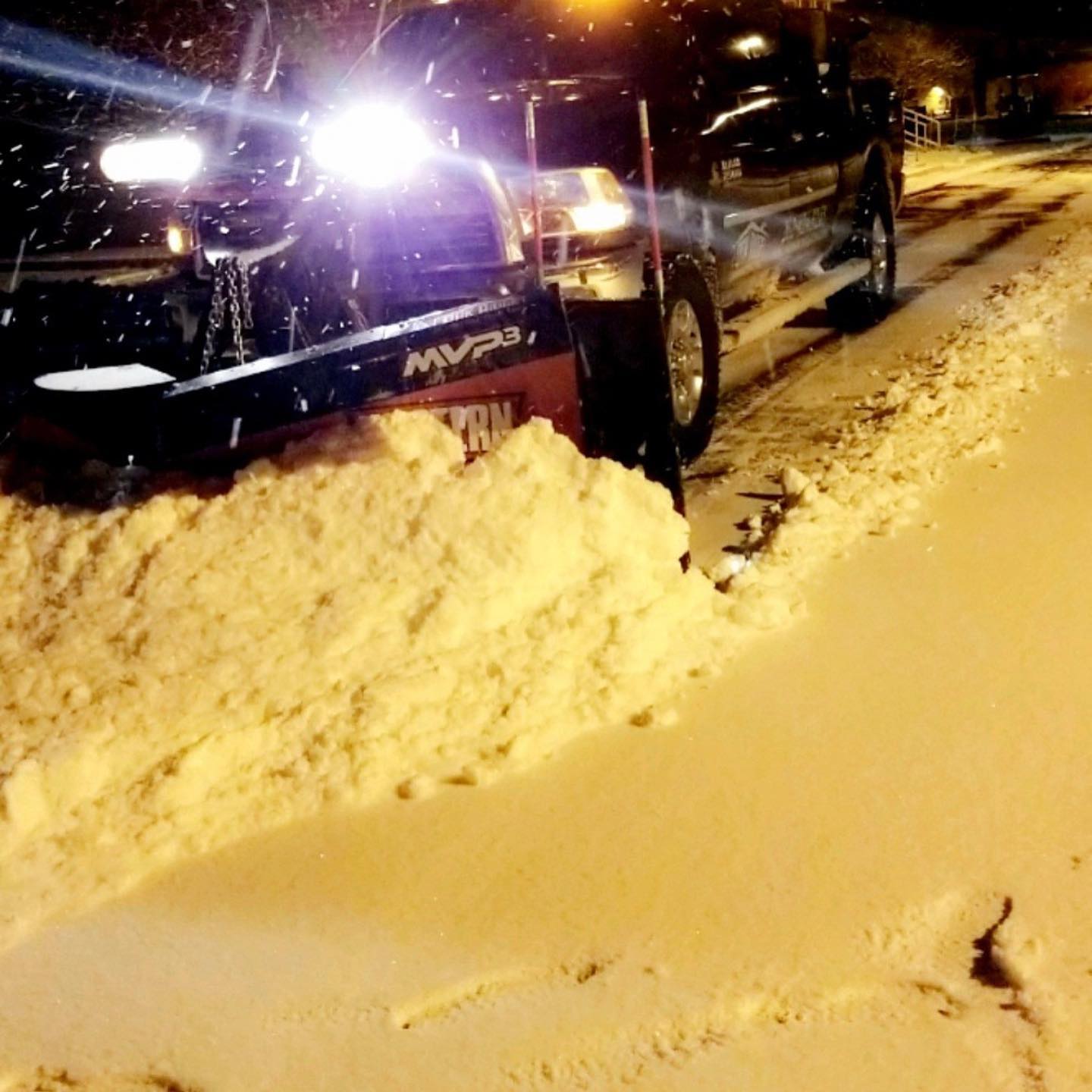 Snow plowing services