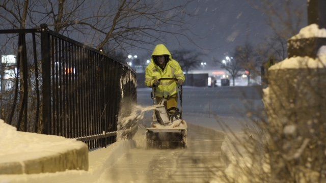 Residential snow plowing