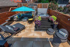 Backyard spa