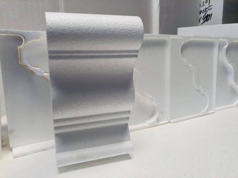 A close up of a piece of styrofoam on a table.