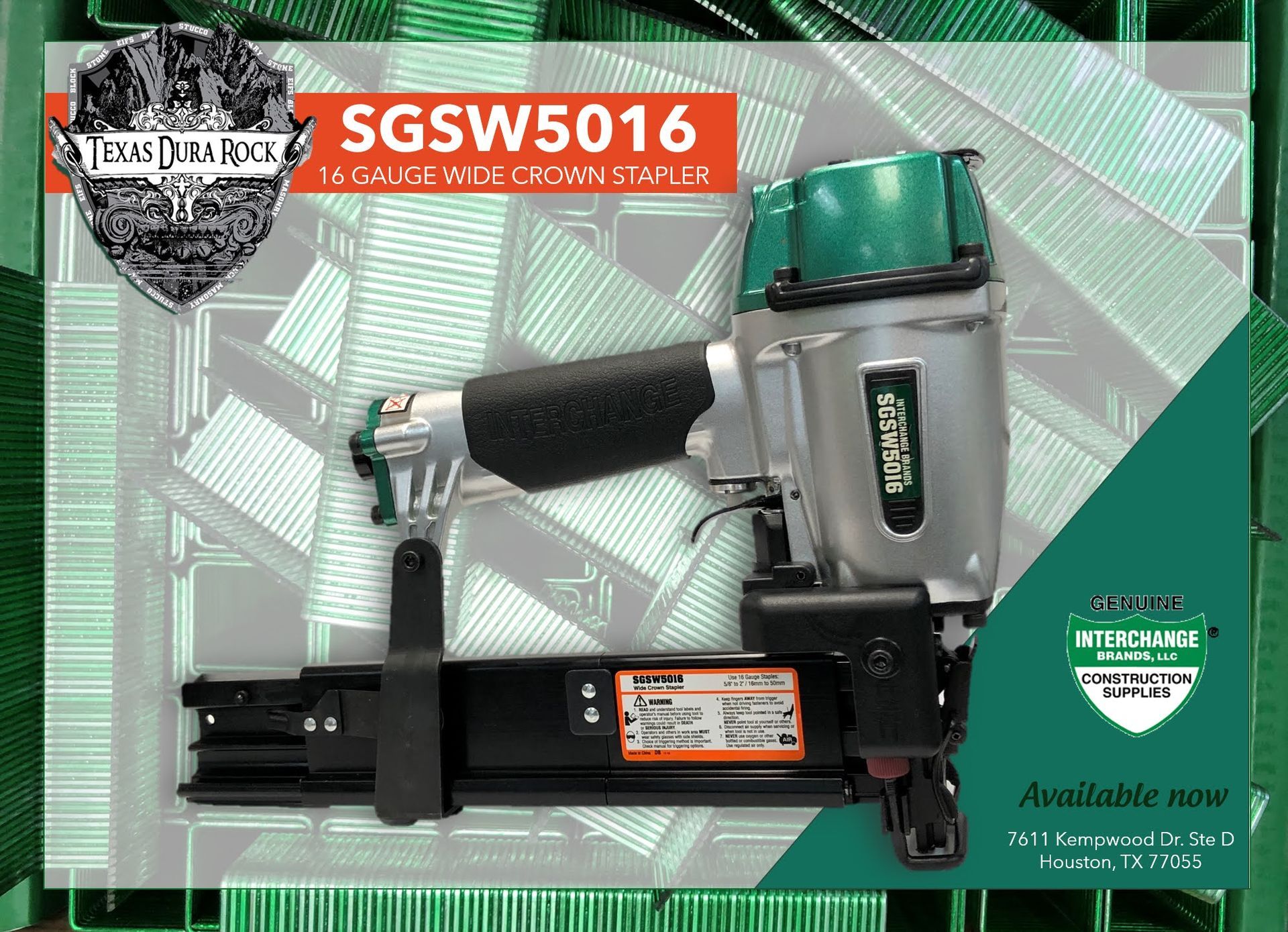 A picture of a stapler that says sgsw5016 on it