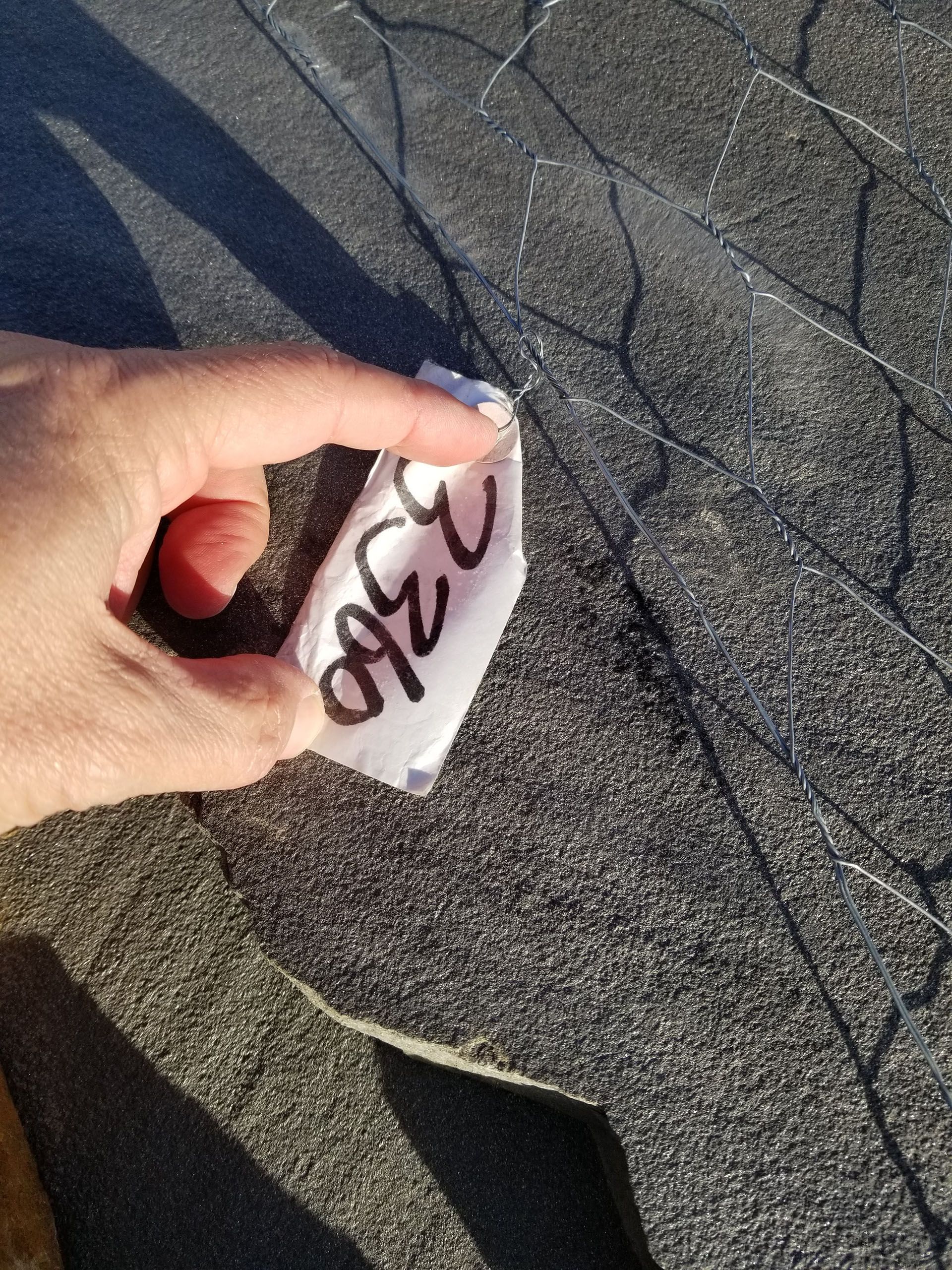 A person is holding a piece of paper with the number 3280 on it.