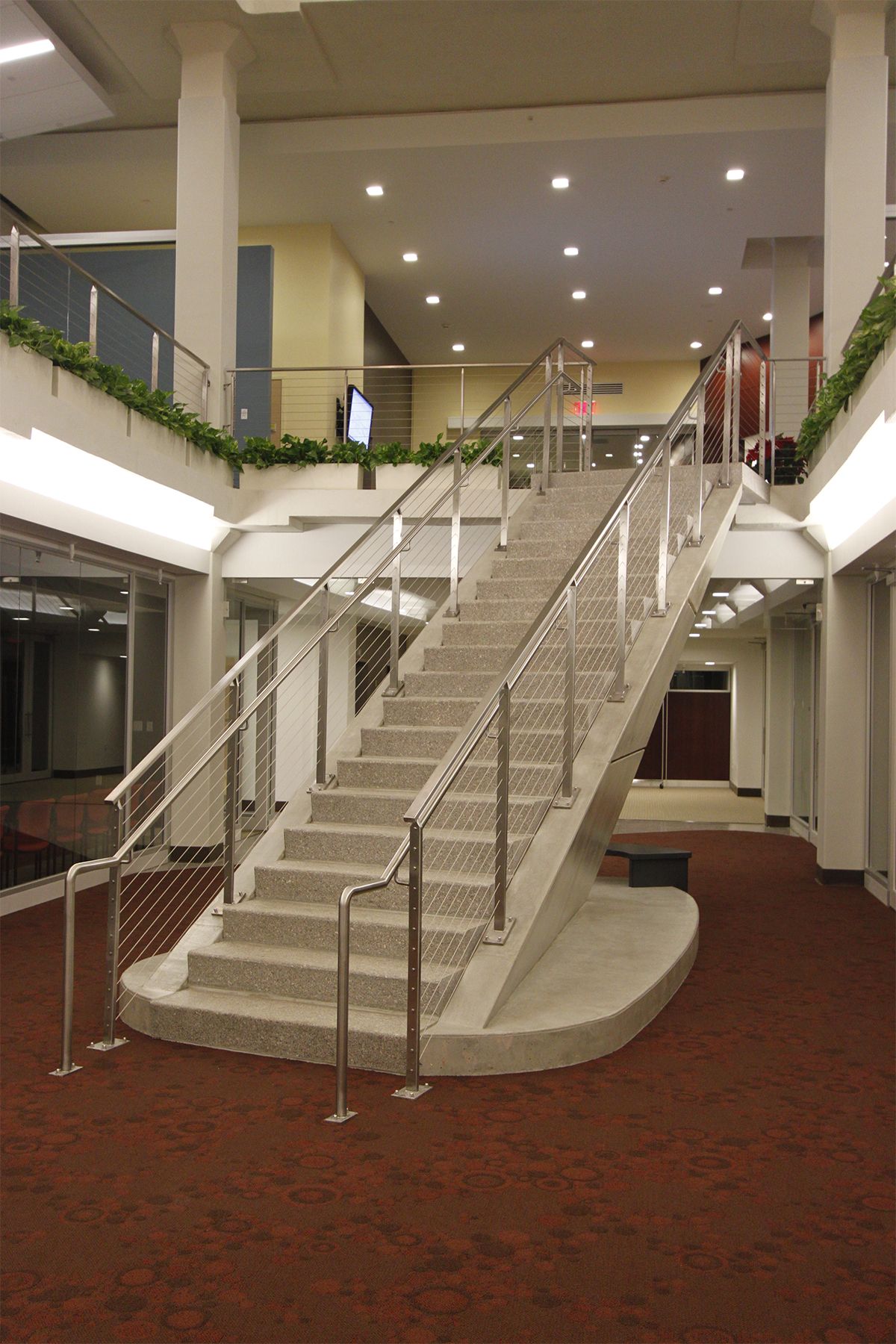 Stairs steel railing