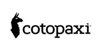 The Cotopaxi logo: a black silhouette of a llama next to the lowercase, black, serif text 