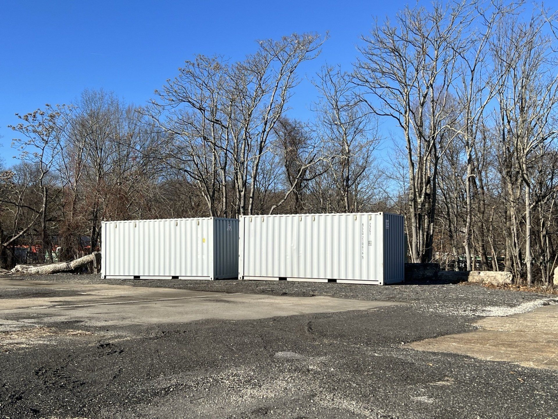 two white storage units