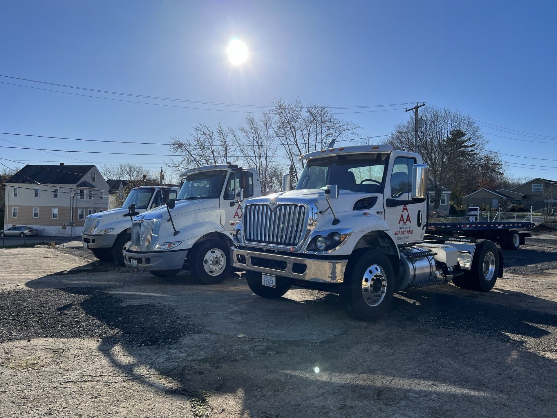 a few business trucks