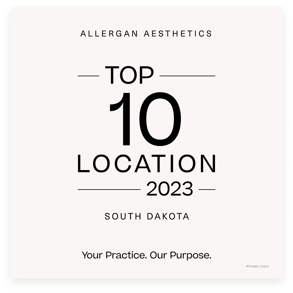 Allergan Aesthetics Top 10 Location 2023 South Dakota