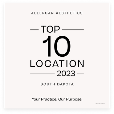 Allergan Aesthetics Top 10 Location 2023 South Dakota