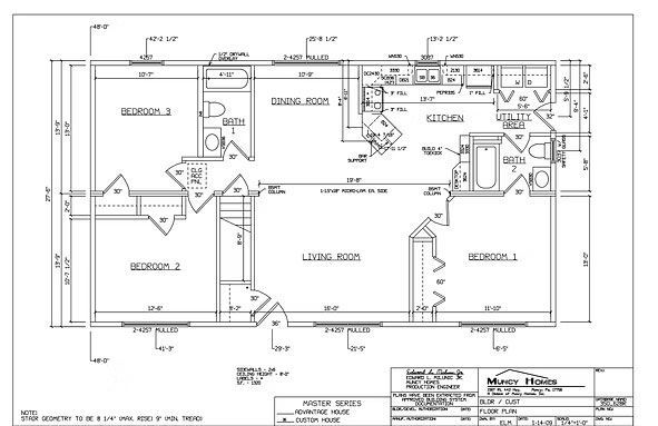Floor plan for a residential unit showing the layout of two bedrooms, two bathrooms, a living room, and a kitchen.