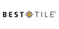 Best Tile logo with black text and gold diamond icon on a white background
