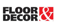Floor & Decor logo in black and red text on a white background