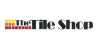 The Tile Shop logo with black text and a yellow-orange tile grid icon