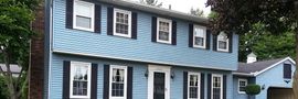 Blue house for sale