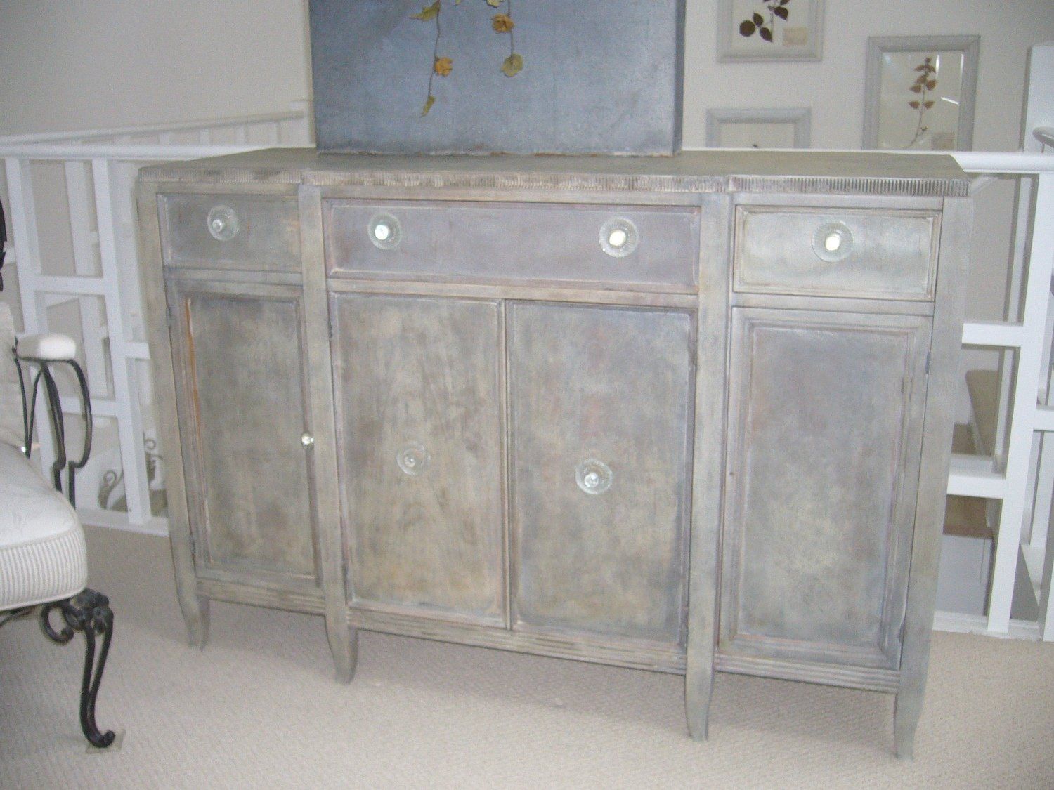 Antique off white cabinet