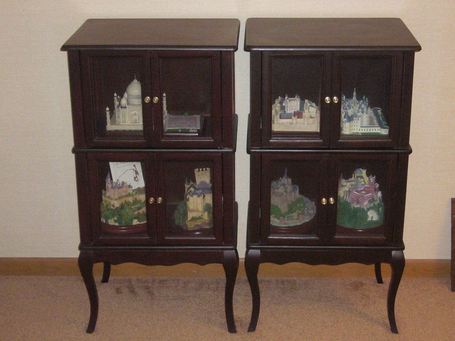 Antique two wooden cabinets