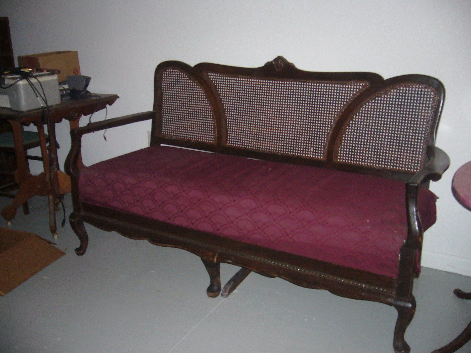 Used red sofa