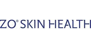 The logo for zo skin health is blue and white on a white background.