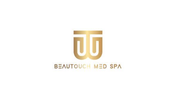 The logo for beautouch med spa is a gold logo on a white background.