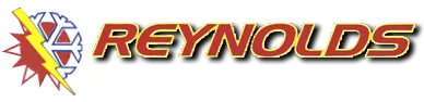 Reynolds logo with a red and yellow emblem, and a bold orange wordmark.