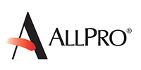 Logo for AllPRO with a black