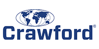 Crawford logo with blue globe and wordmark.