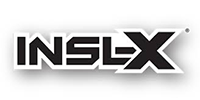 The INSL-X logo in black lettering with a white border.