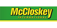 The McCloskey International logo with yellow text on a green rectangle and the word