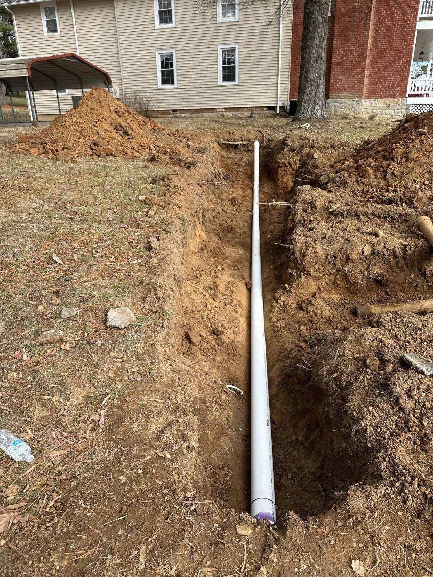 white plumbing underground