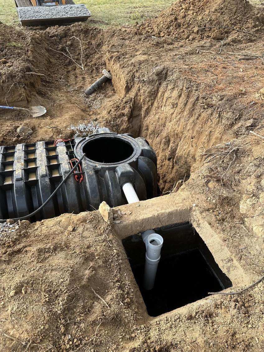 pipes and septic tank
