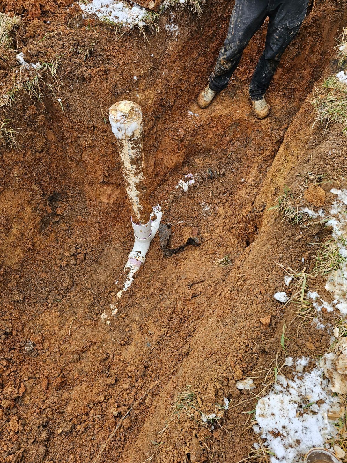 covering the pipes underground