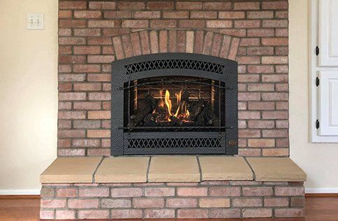 Wood burning fireplace