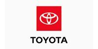 The toyota logo is in a red square on a white background.