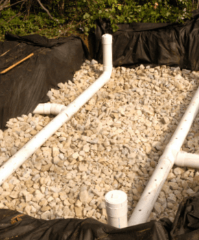 PVC pipes in ground