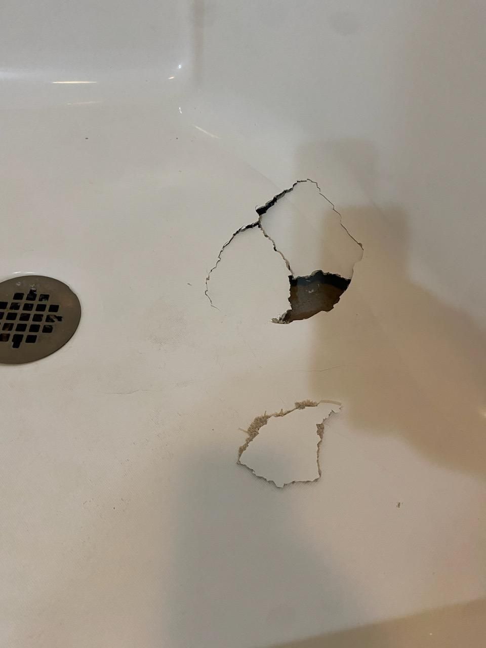 Damaged Bathroom Tub