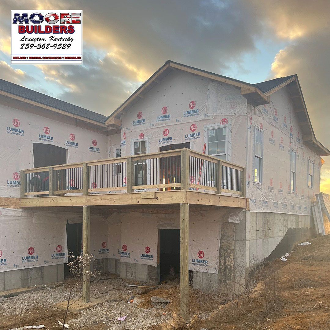 A house that is being built by Moore Builders