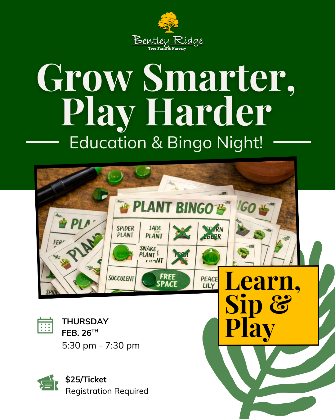Plant Bingo Night
