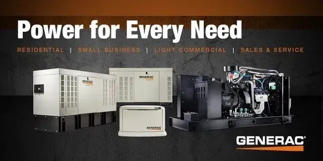 Generac generators for residential, small business, and light commercial use. Sales and service are available.