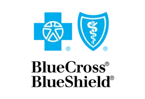 BlueCross BlueShield logo: a blue cross and shield with text below.